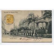 CIUDAD DE BUENOS AIRES AVENIDA ALVEAR ANTIGUA TARJETA POSTAL